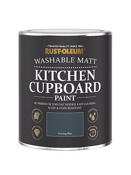 Product photograph of Rust-oleum Kitchen Cupboard Paint - Evening Blue from very.co.uk