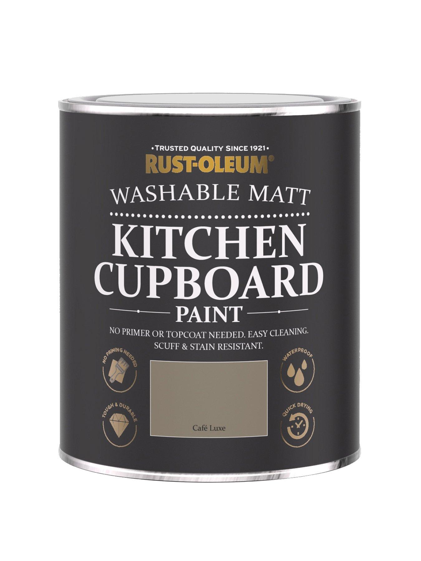 Product photograph of Rust-oleum Kitchen Cupboard Paint - Caf Eacute Luxe from very.co.uk
