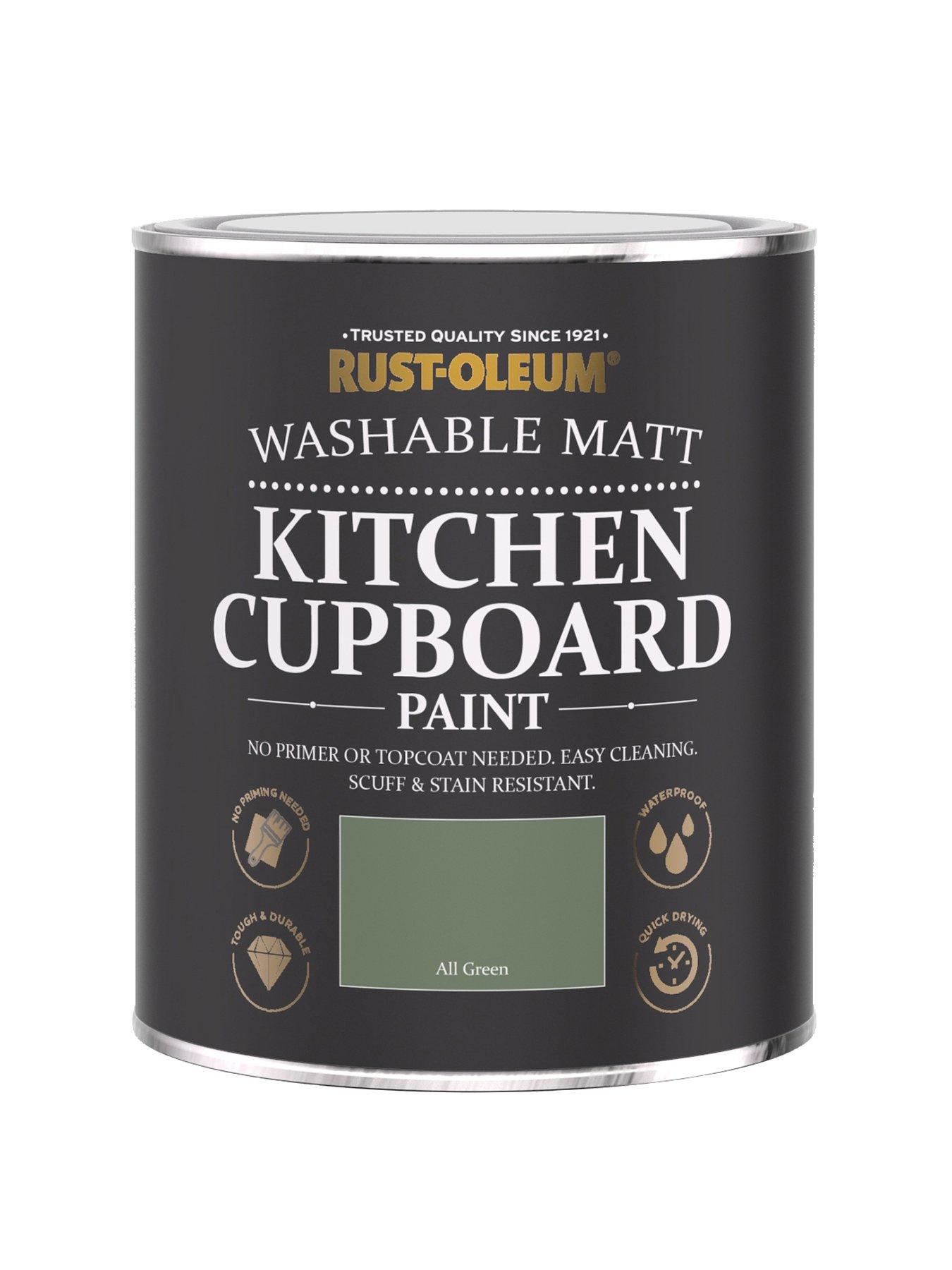 Product photograph of Rust-oleum Washable Matt Finish Kitchen Cupboard Paint Ndash All Green from very.co.uk
