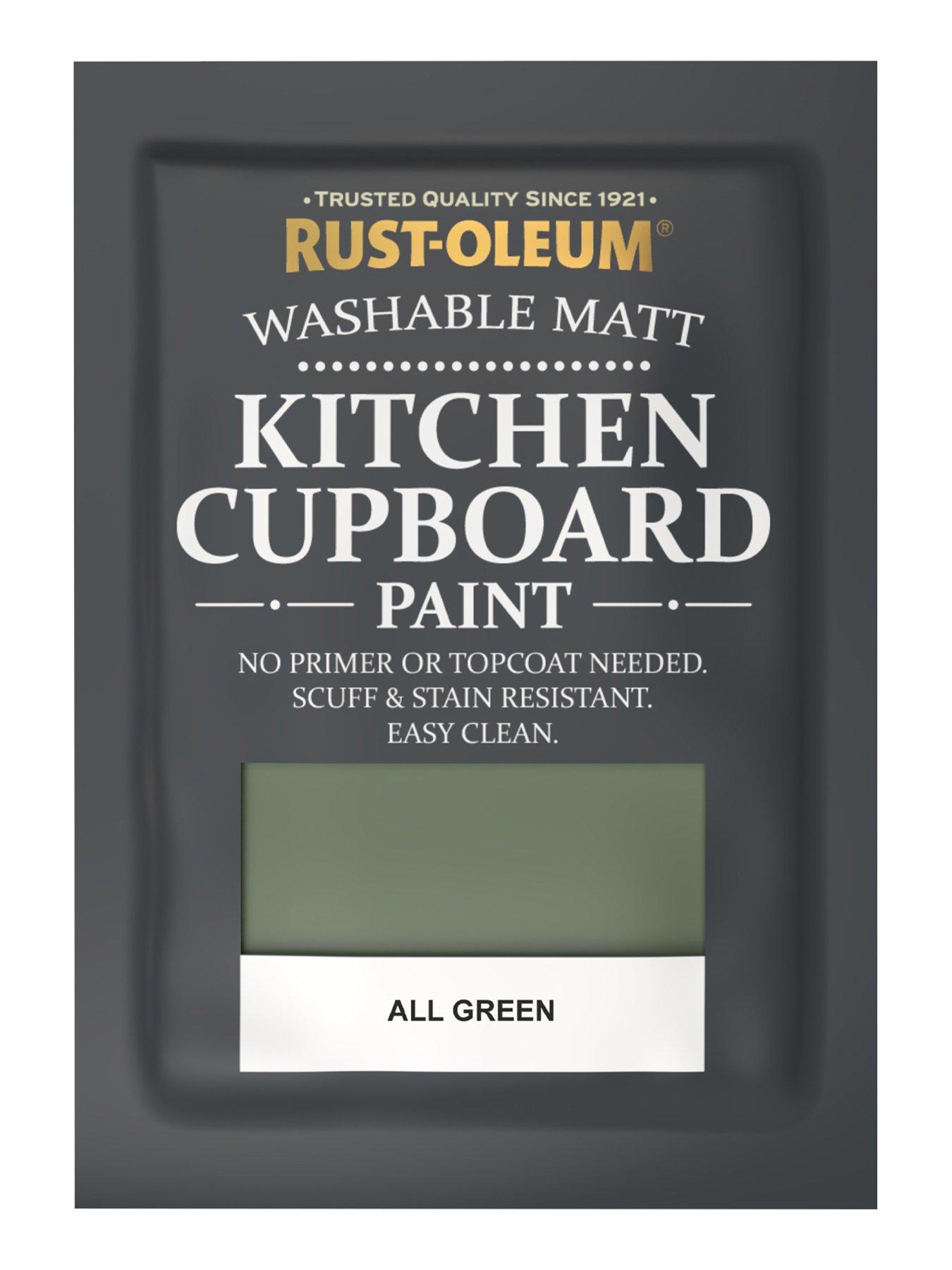 Rust-Oleum Washable Matt Finish Kitchen Cupboard Paint – All Green | Very