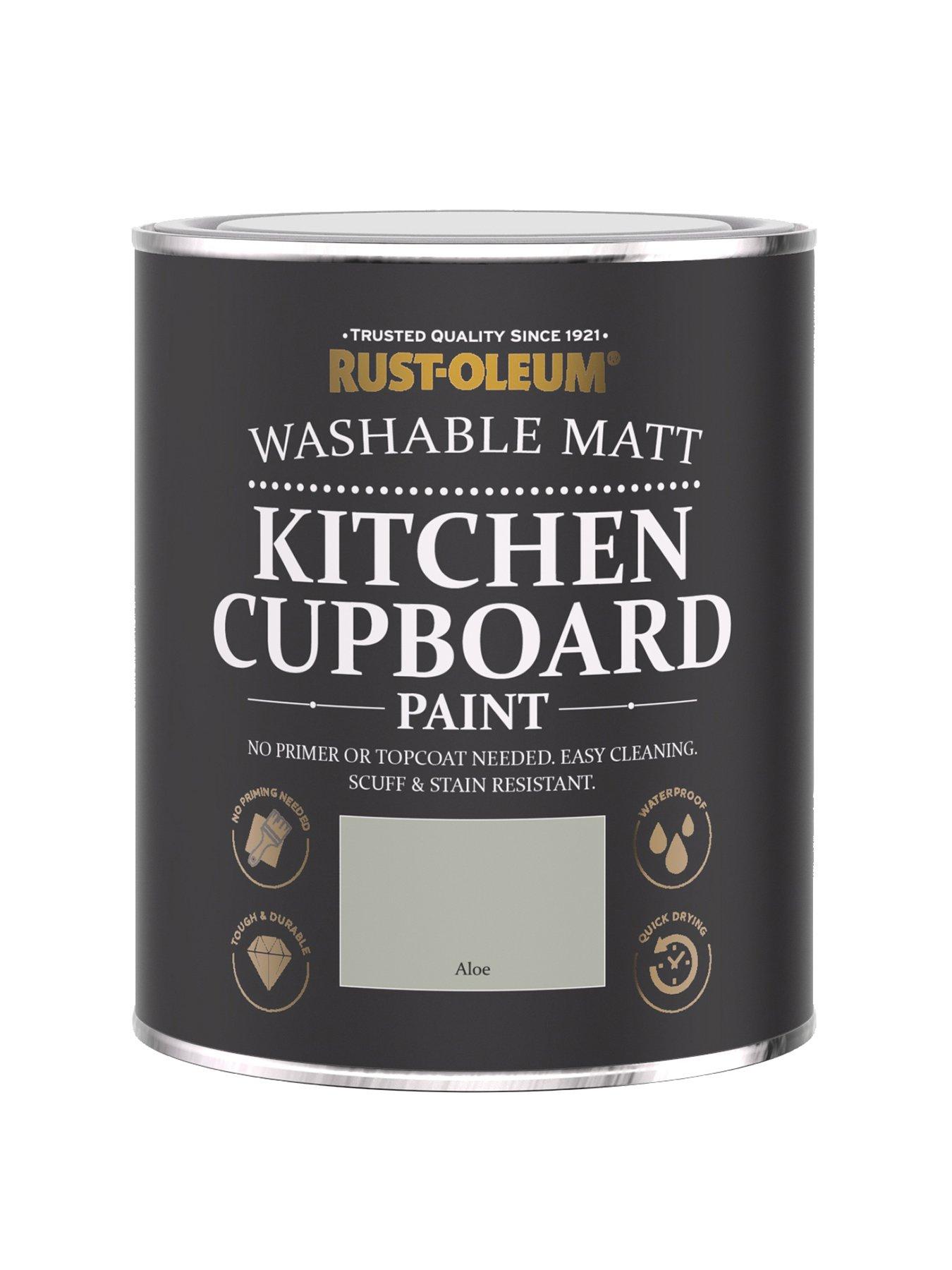 Product photograph of Rust-oleum Washable Matt Finish Kitchen Cupboard Paint Ndash Aloe from very.co.uk