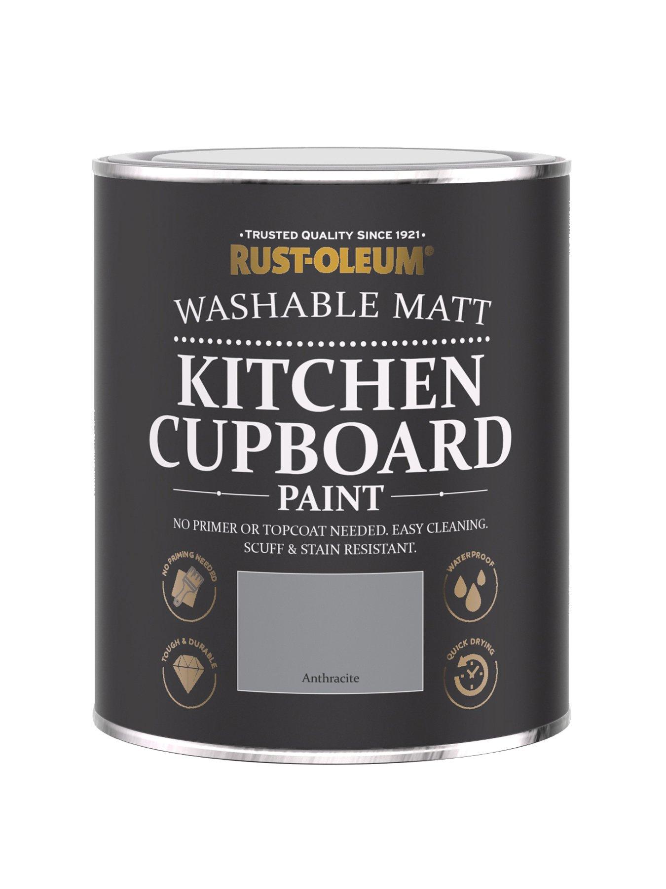 Product photograph of Rust-oleum Kitchen Cupboard Paint - Anthracite from very.co.uk