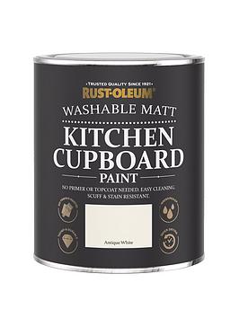 Product photograph of Rust-oleum Kitchen Cupboard Paint Antique White 750ml from very.co.uk