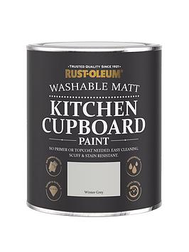 Product photograph of Rust-oleum Kitchen Cupboard Paint Winter Grey 750ml from very.co.uk