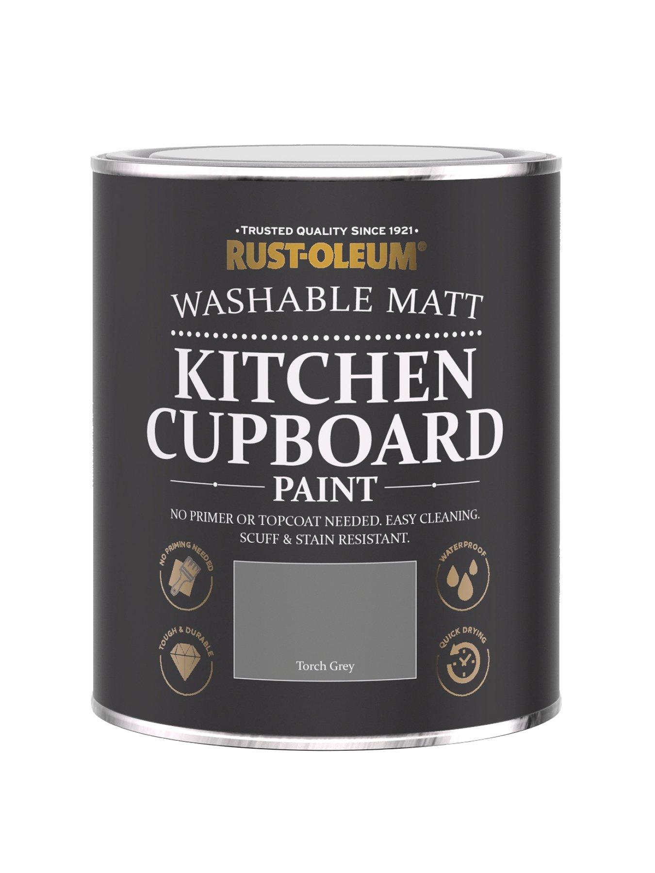 Product photograph of Rust-oleum Kitchen Cupboard Paint Torch Grey 750ml from very.co.uk