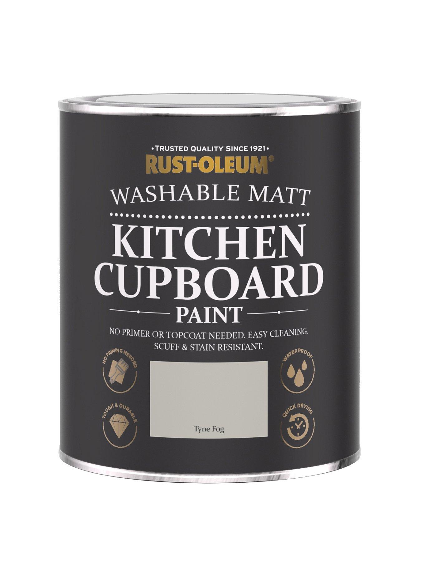 Product photograph of Rust-oleum Washable Matt Finish Kitchen Cupboard Paint Ndash Tyne Fog from very.co.uk