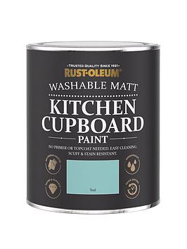 Product photograph of Rust-oleum Kitchen Cupboard Paint Teal 750ml from very.co.uk
