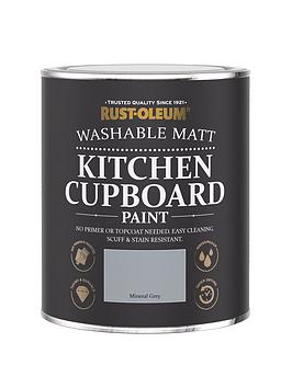 Product photograph of Rust-oleum Kitchen Cupboard Paint Mineral Grey 750ml from very.co.uk