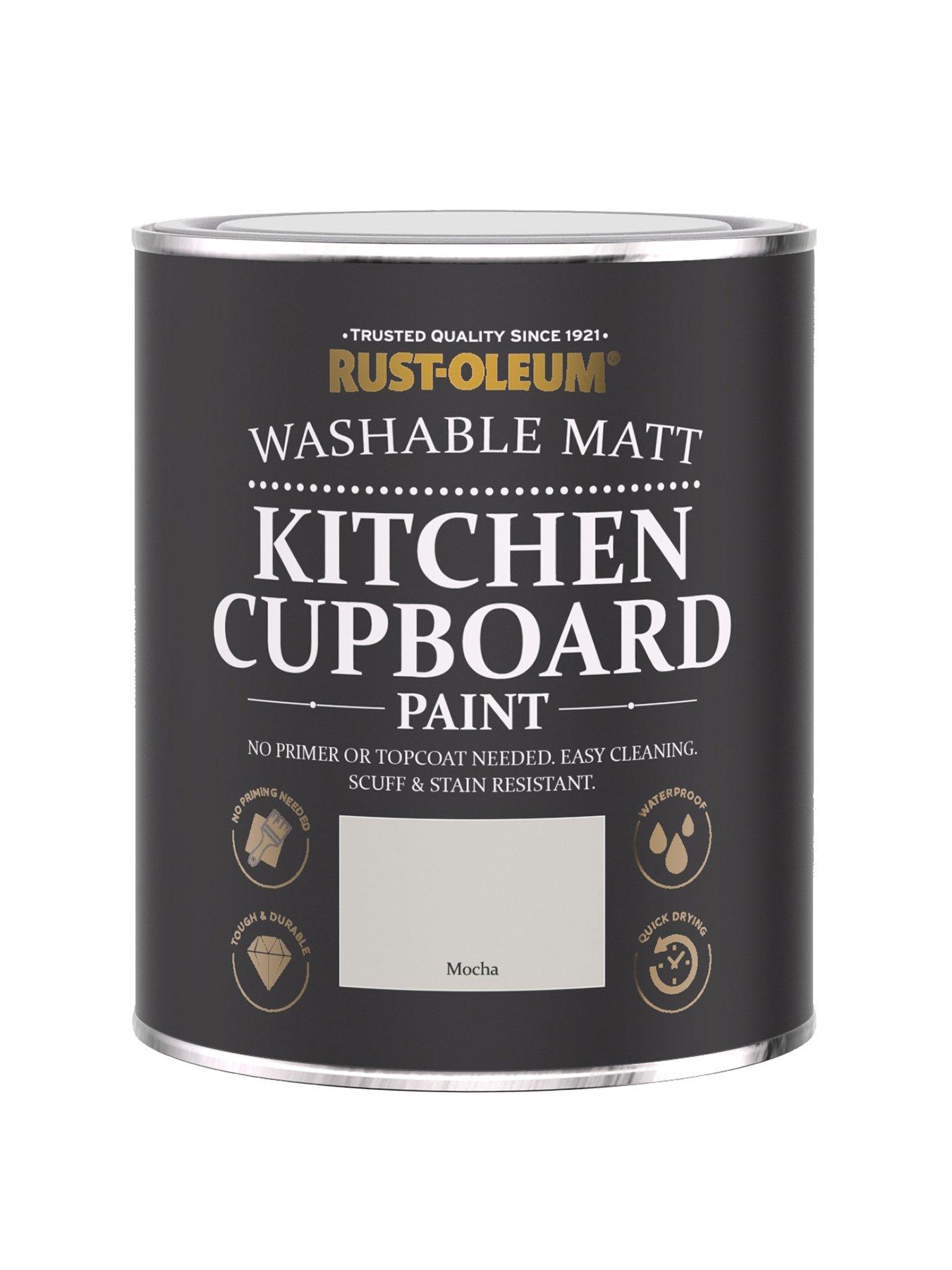Product photograph of Rust-oleum Kitchen Cupboard Paint Mocha 750ml from very.co.uk