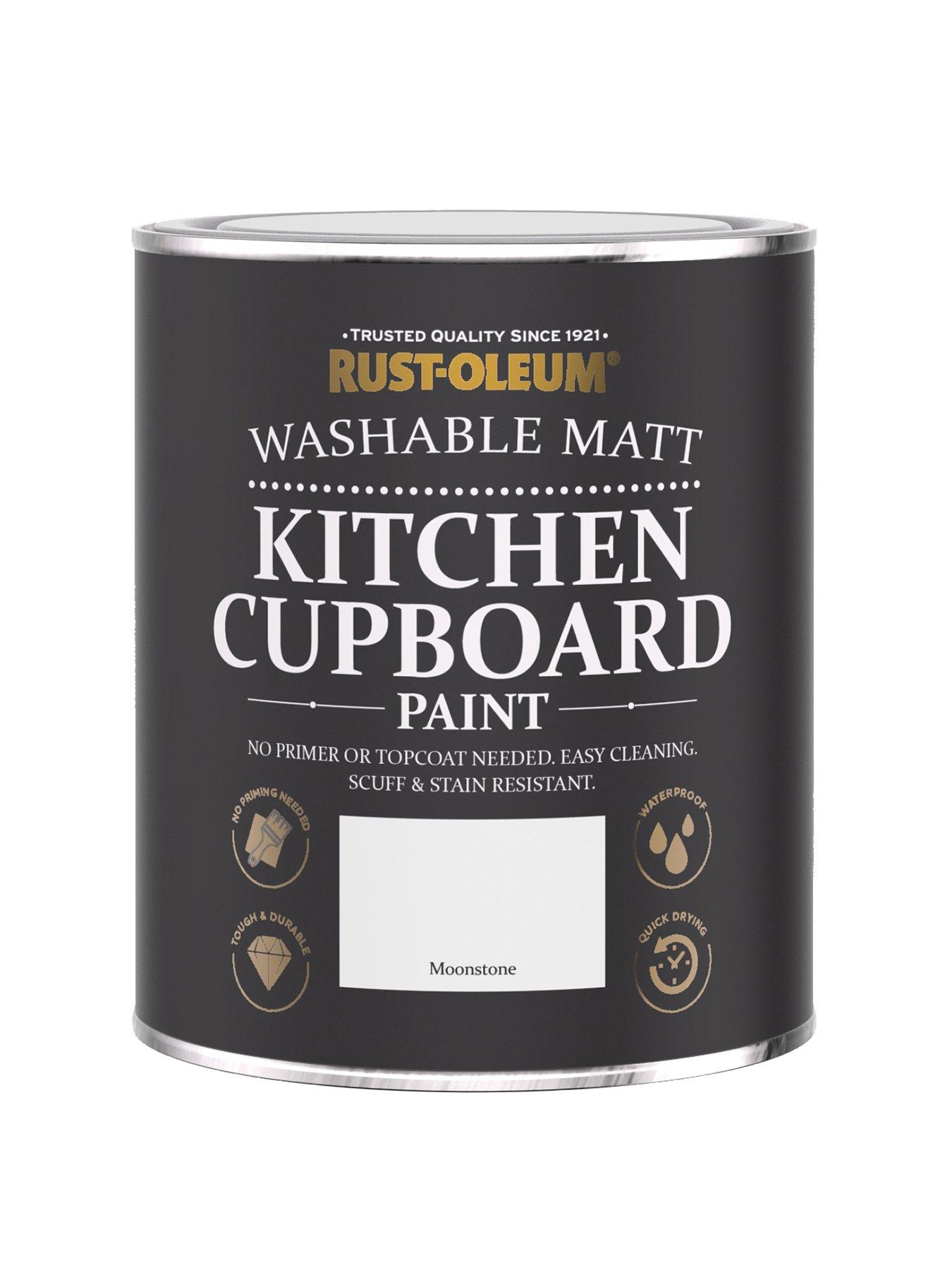 Product photograph of Rust-oleum Kitchen Cupboard Paint Moonstone 750ml from very.co.uk