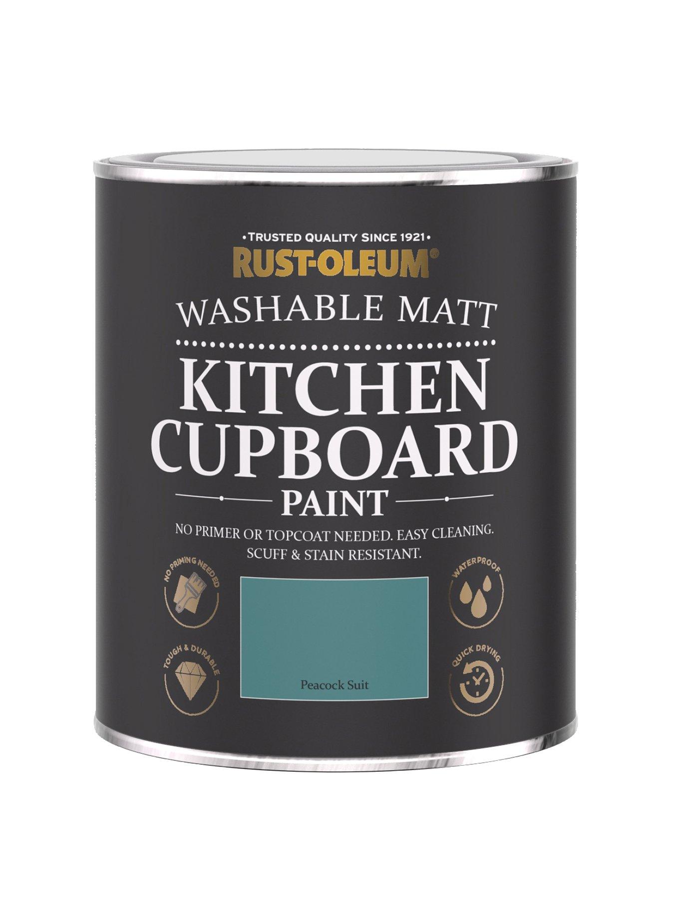 Product photograph of Rust-oleum Kitchen Cupboard Paint Peacock Suit 750ml from very.co.uk