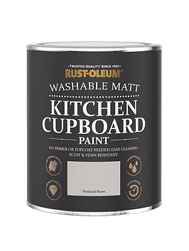 Product photograph of Rust-oleum Kitchen Cupboard Paint In Portland Stone Ndash 750 Ml Tin from very.co.uk