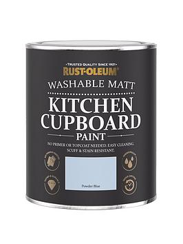 Product photograph of Rust-oleum Kitchen Cupboard Paint In Powder Blue Ndash 750 Ml Tin from very.co.uk