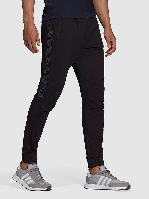 adidas Plus Size Tape Jogger Pants - Black/White | Very.co.uk