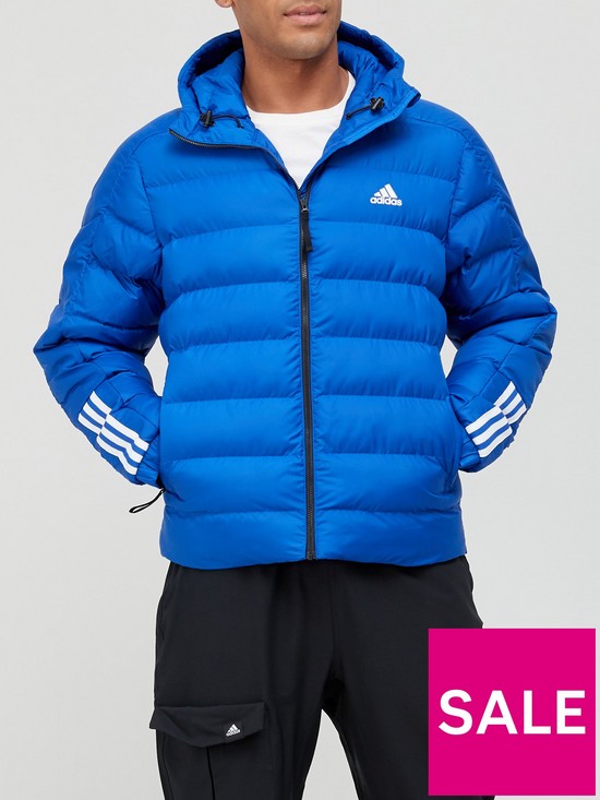 front image of adidas-itavic-quilt-hood-jacket-blue