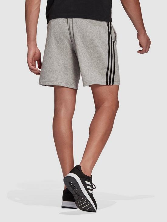 stillFront image of adidas-plus-size-3-stripe-sweat-short