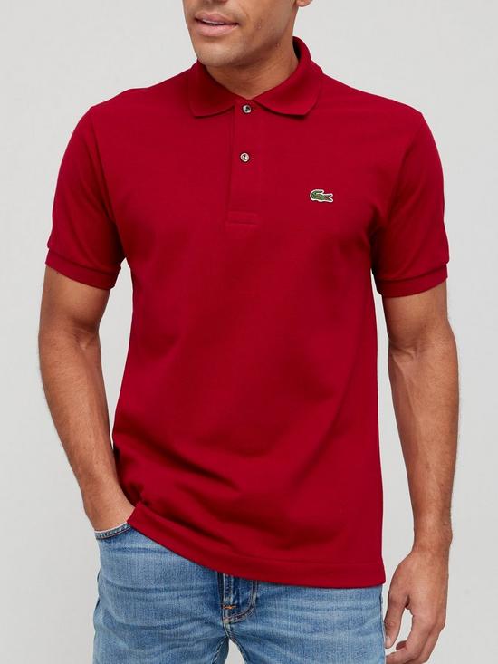 front image of lacoste-sportswear-classic-polo-shirt-burgundy