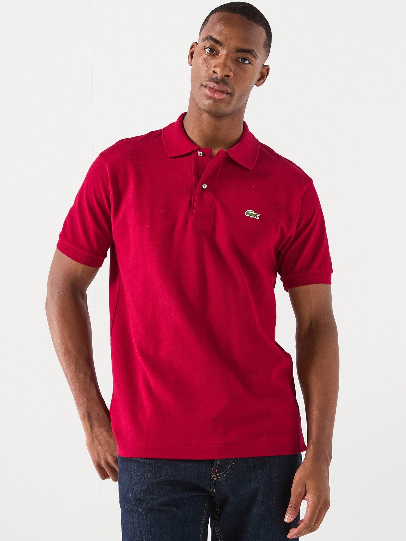 Lacoste SL.12.12 Classic Regular Fit Short Sleeve Polo Shirt- Red