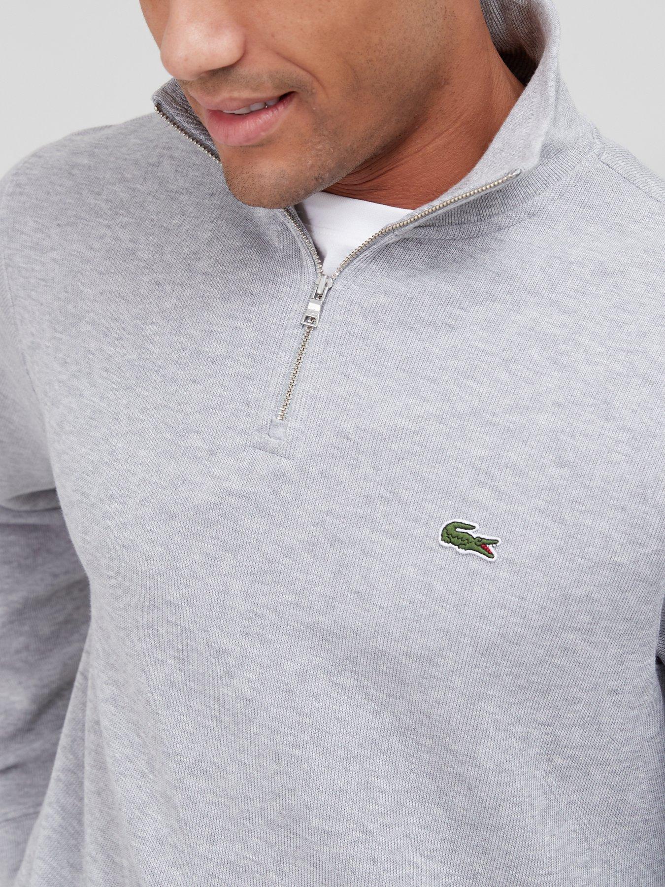 Lacoste half zip grey hotsell