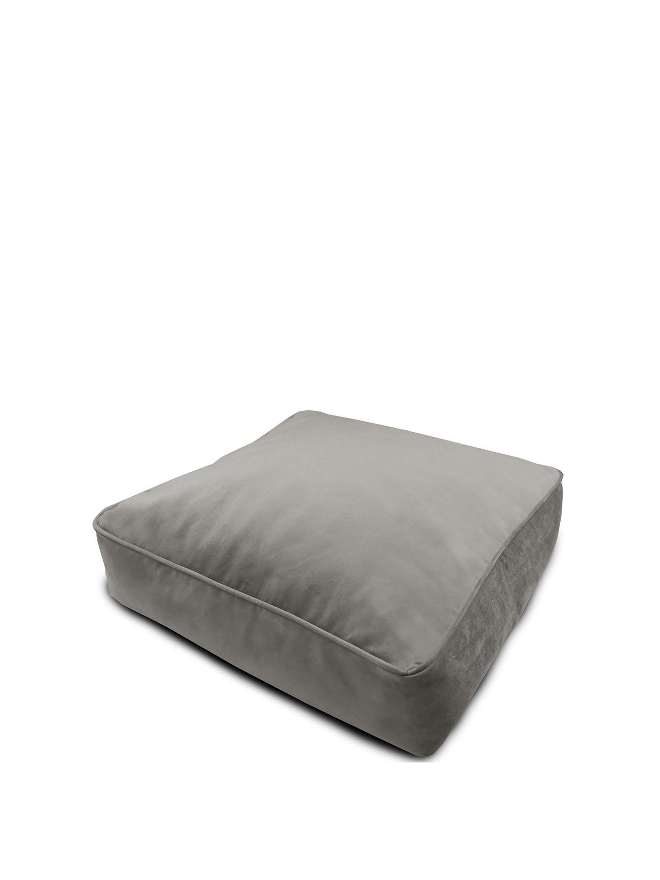 Product photograph of Rucomfy Velvet Square Floor Cushion from very.co.uk