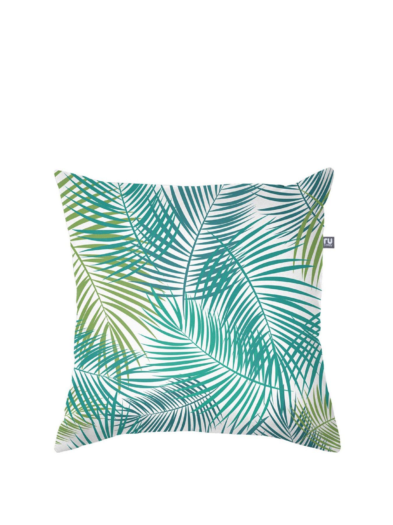 Product photograph of Rucomfy Tropical Leaf Cushion from very.co.uk