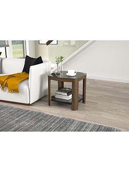 Product photograph of Avf Affinity Side Table - Walnut Black from very.co.uk