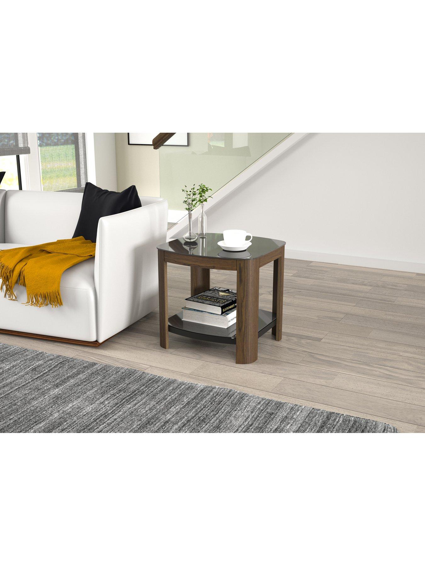 undefined Affinity Side Table - Walnut/Black