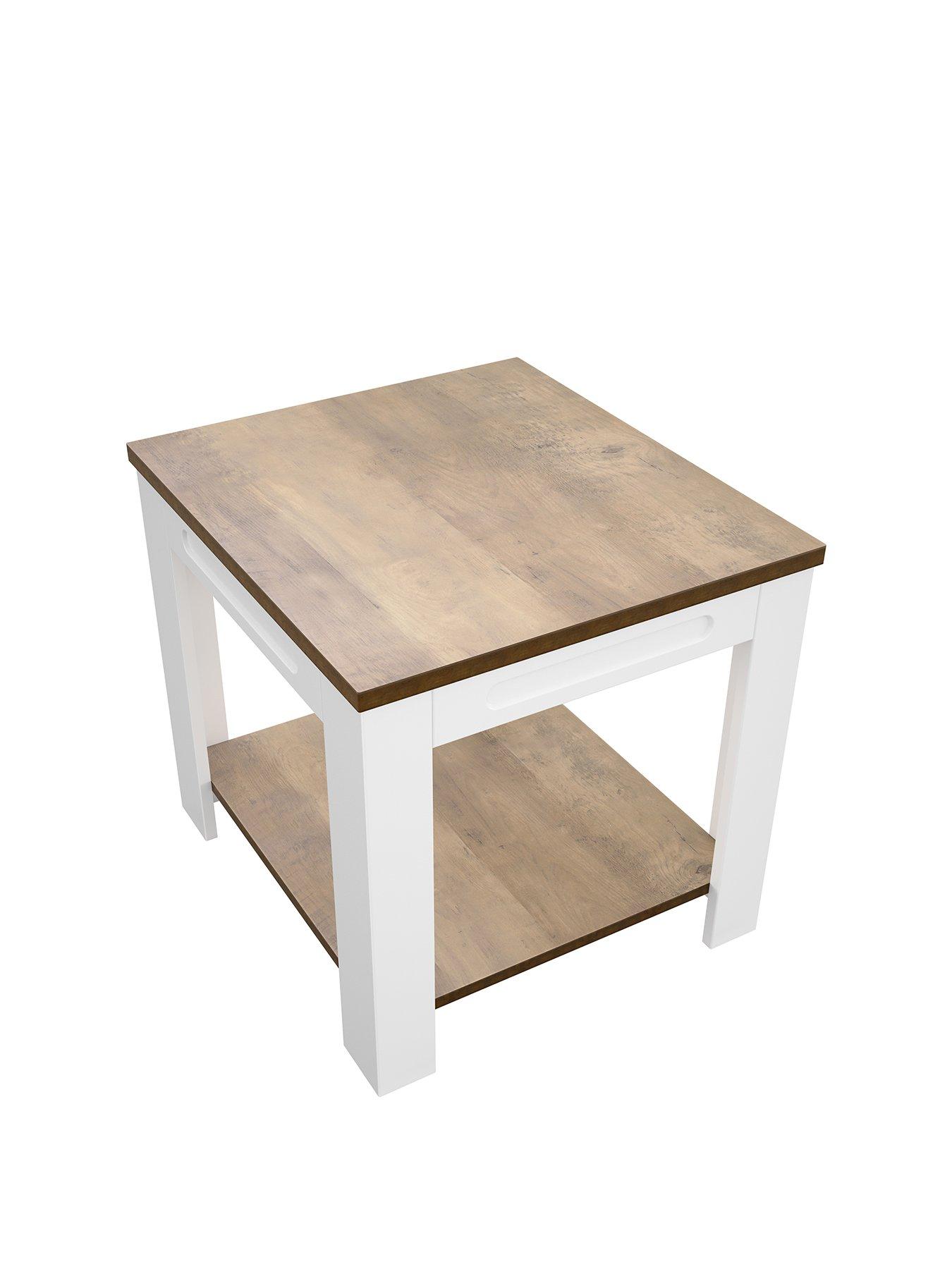 Product photograph of Avf Whitesands Brooke Side Table - White from very.co.uk