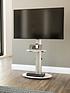  image of avf-eno-oval-600-pedestal-tv-stand-silverwhitenbsp-nbspfits-up-to-55-inch-tv