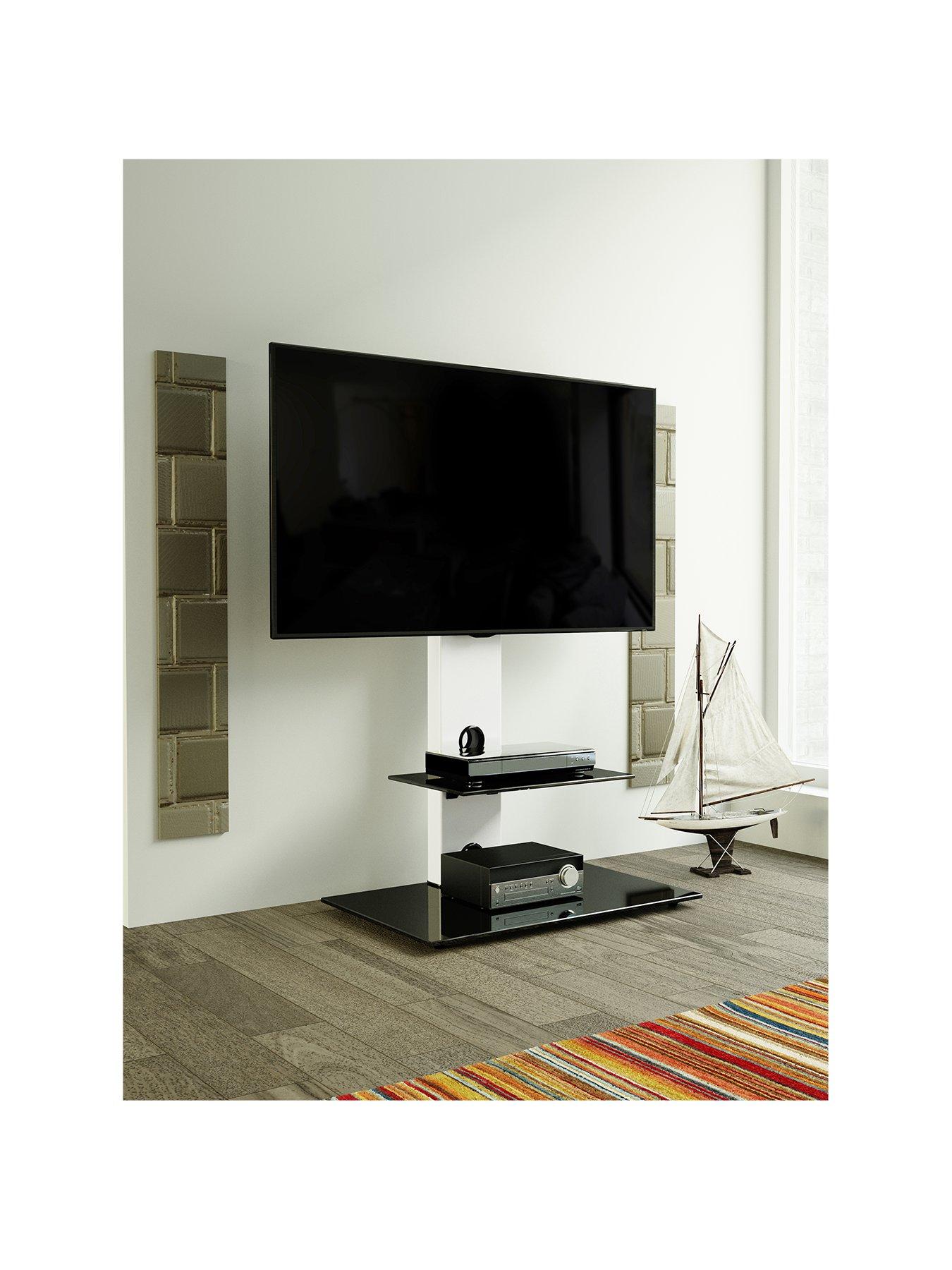 Image 2 of 6 of AVF Lesina TV Stand 700 - fits up to 65 inch TV - White/Black
