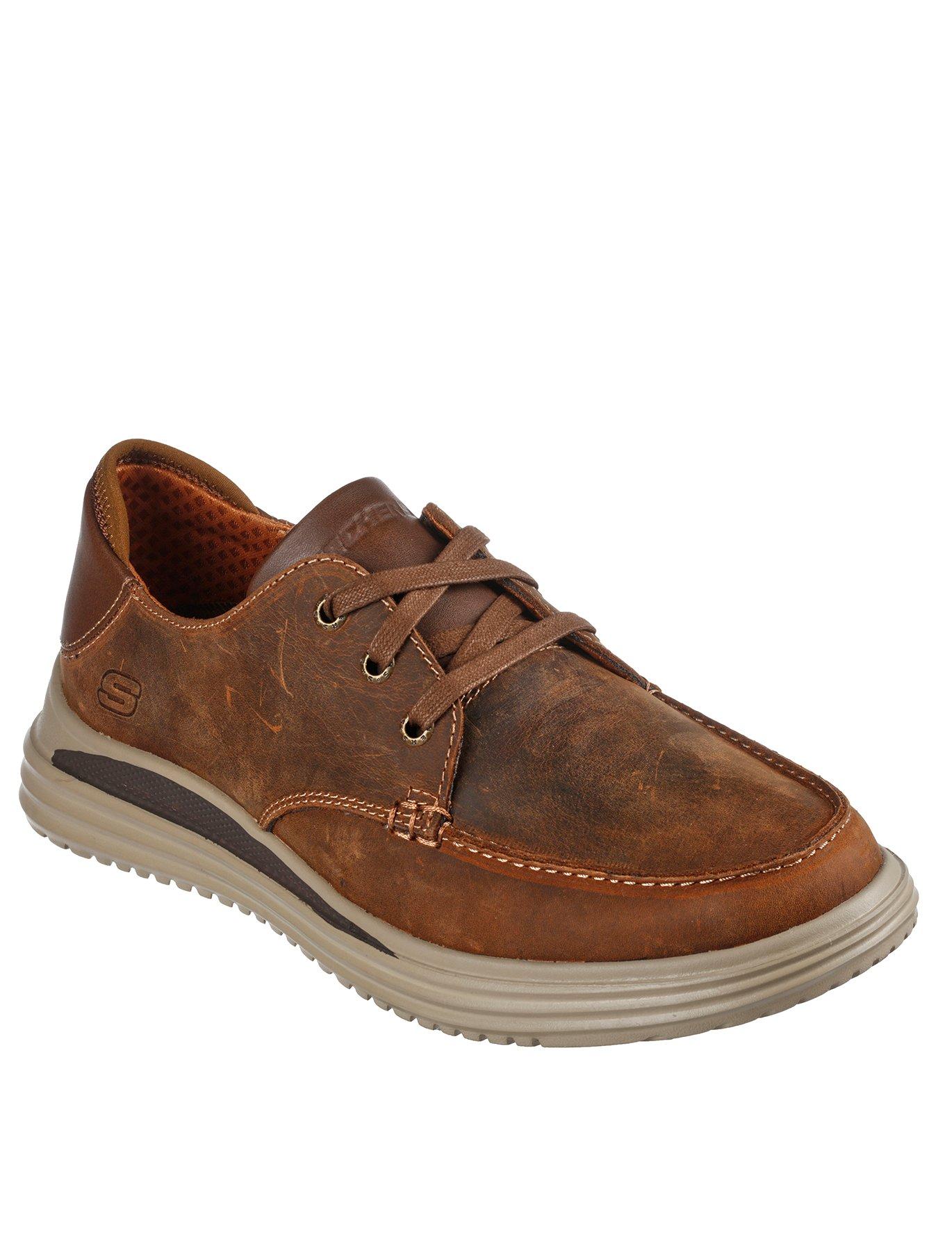 Skechers Proven Leather Moc Toe Shoe | very.co.uk