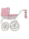 Image thumbnail 5 of 6 of undefined Bella Rosa Carriage Doll&nbsp;Pram Bundle - Pale Pink