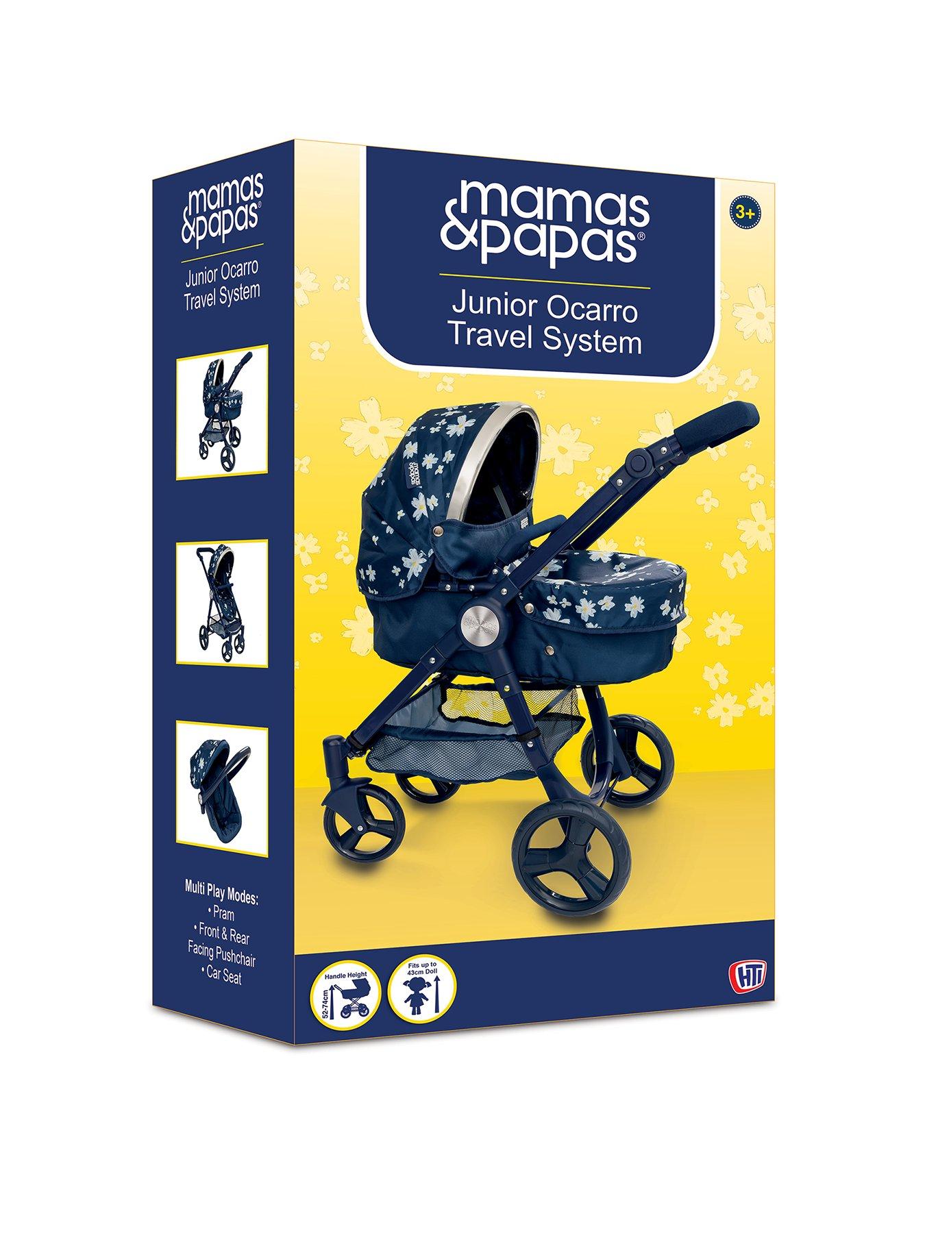 Mamas \u0026 Papas Ocarro Travel System Doll Pram with Car Seat \u0026 Shopping Basket