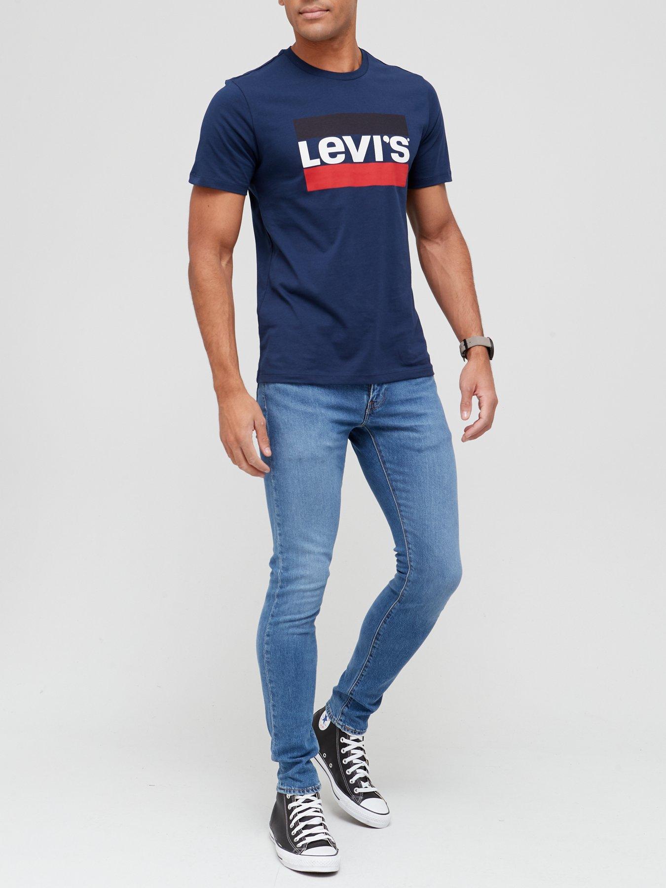 Levi's navy 2024 blue shirt