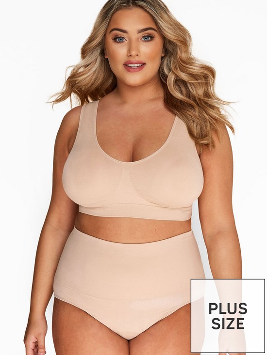stillFront image of yours-seamless-padded-bra-nude