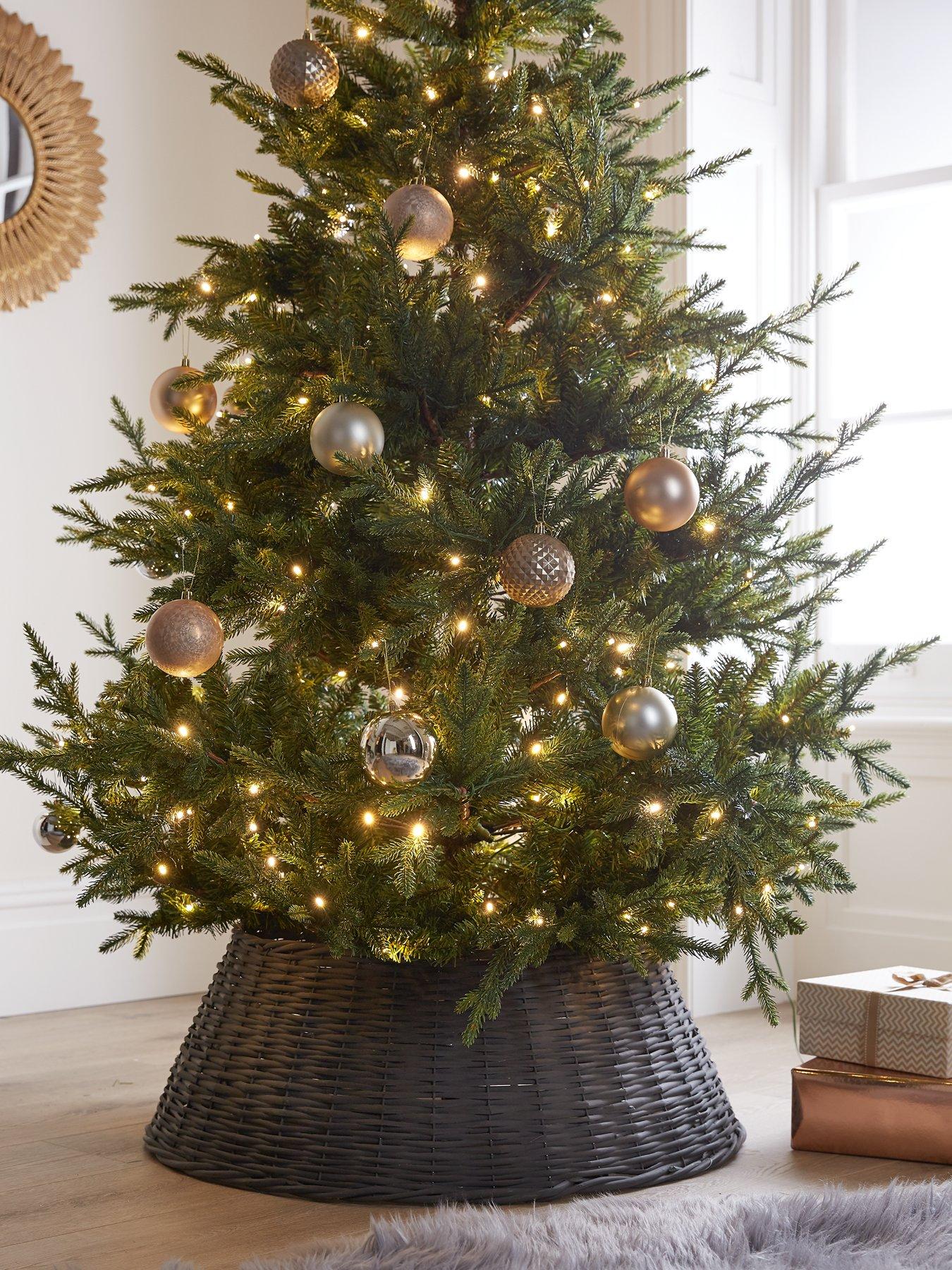 Festive Slate Grey Willow Tree Skirt very