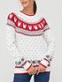 v-by-very-ladies-christmas-knitted-family-reindeer-fairisle-jumpernbsp--ivorystillFront