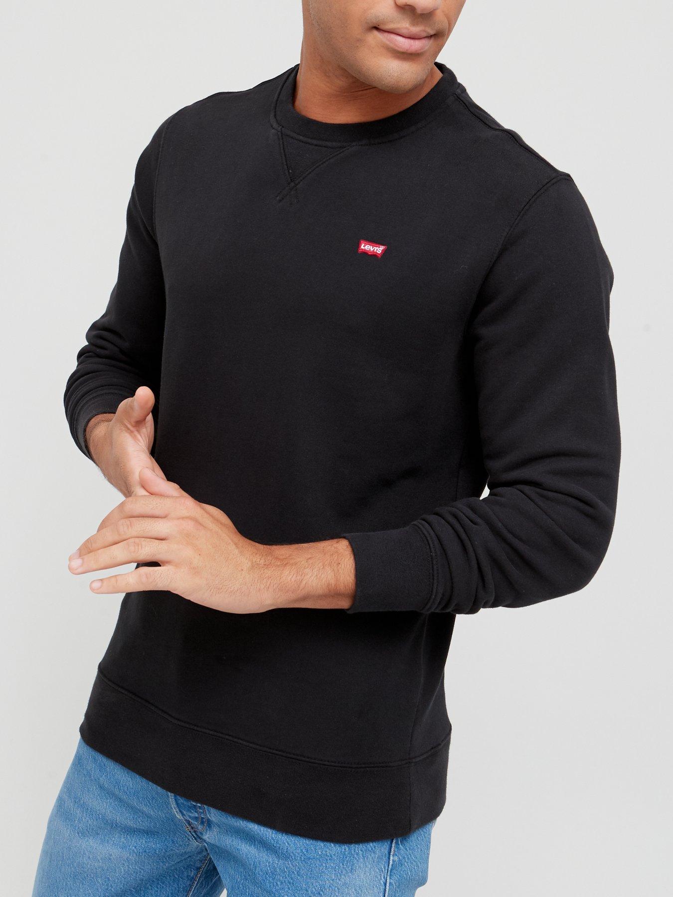 Levi's Original Crew Neck Sweat - Black, Black, Size S, Men