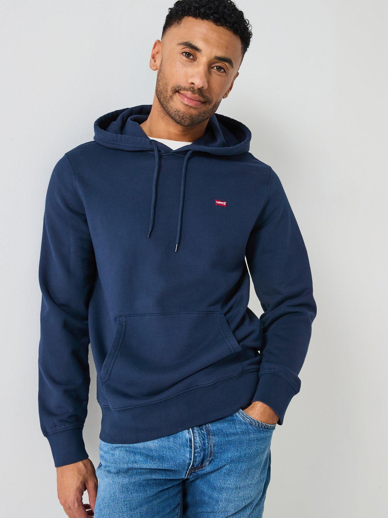 undefined Embroidered Logo Overhead Hoodie - Navy