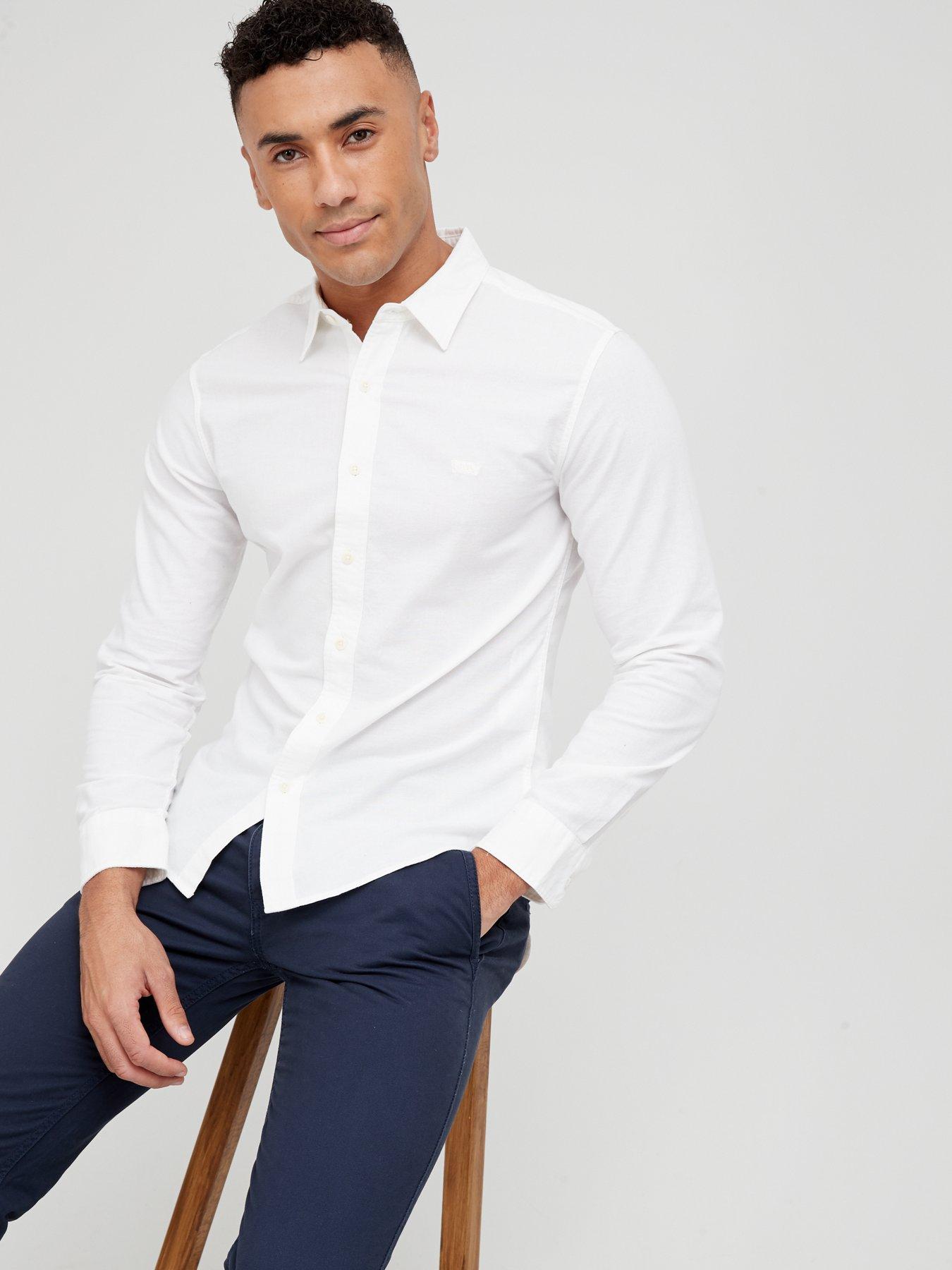  Slim Fit Embroidered Logo Shirt - White