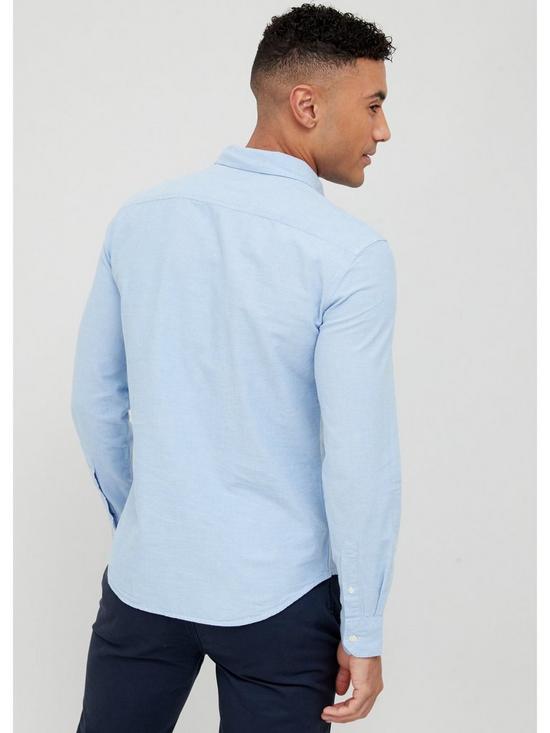 stillFront image of levis-slim-fit-embroidered-logo-oxford-shirt-light-blue