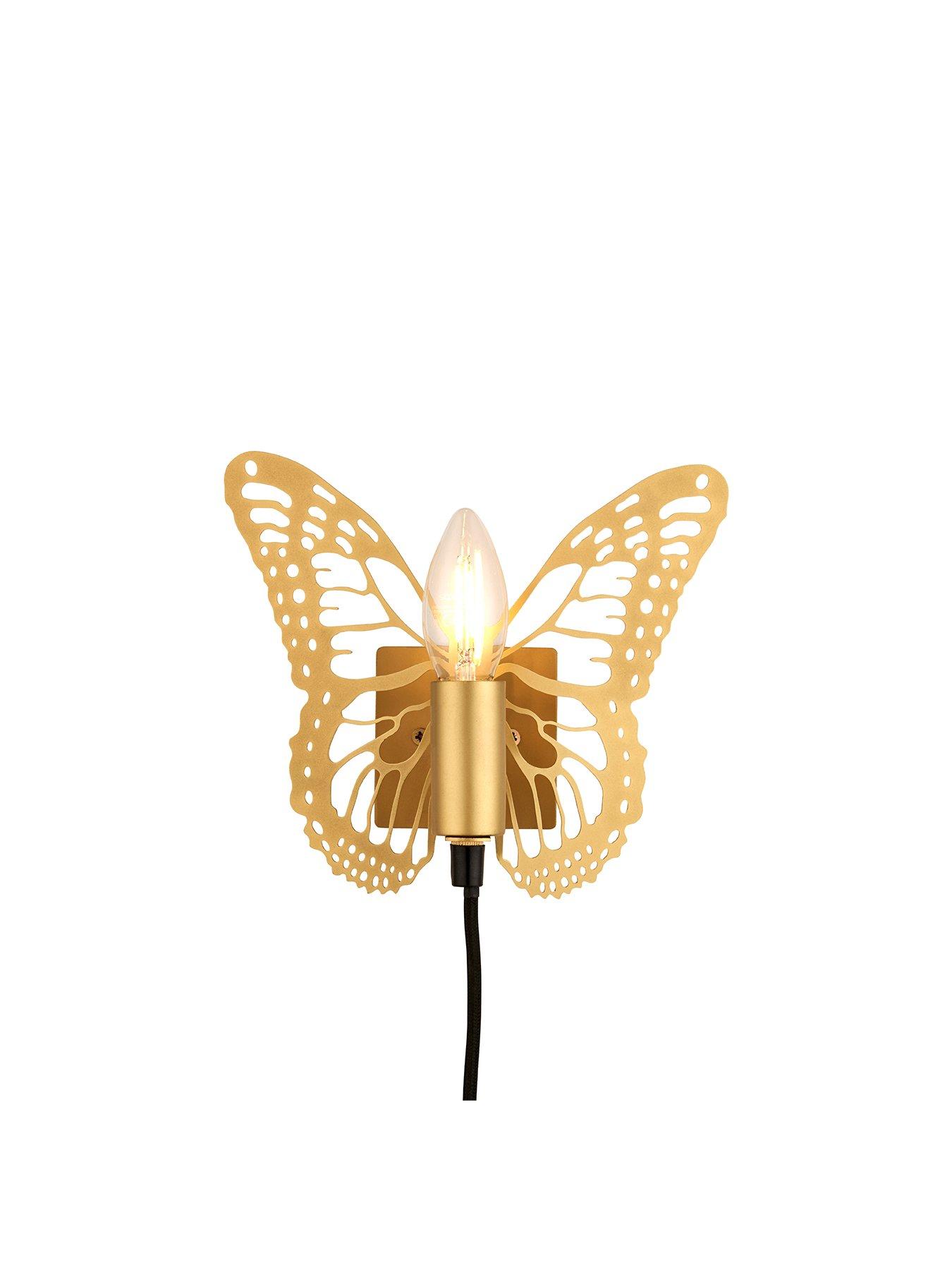 Product photograph of Vivi Butterfly Wall Lamp from very.co.uk
