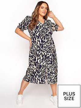 yours-yours-animal-print-tea-dress-black yours-yours-animal-print-tea-dress-black
