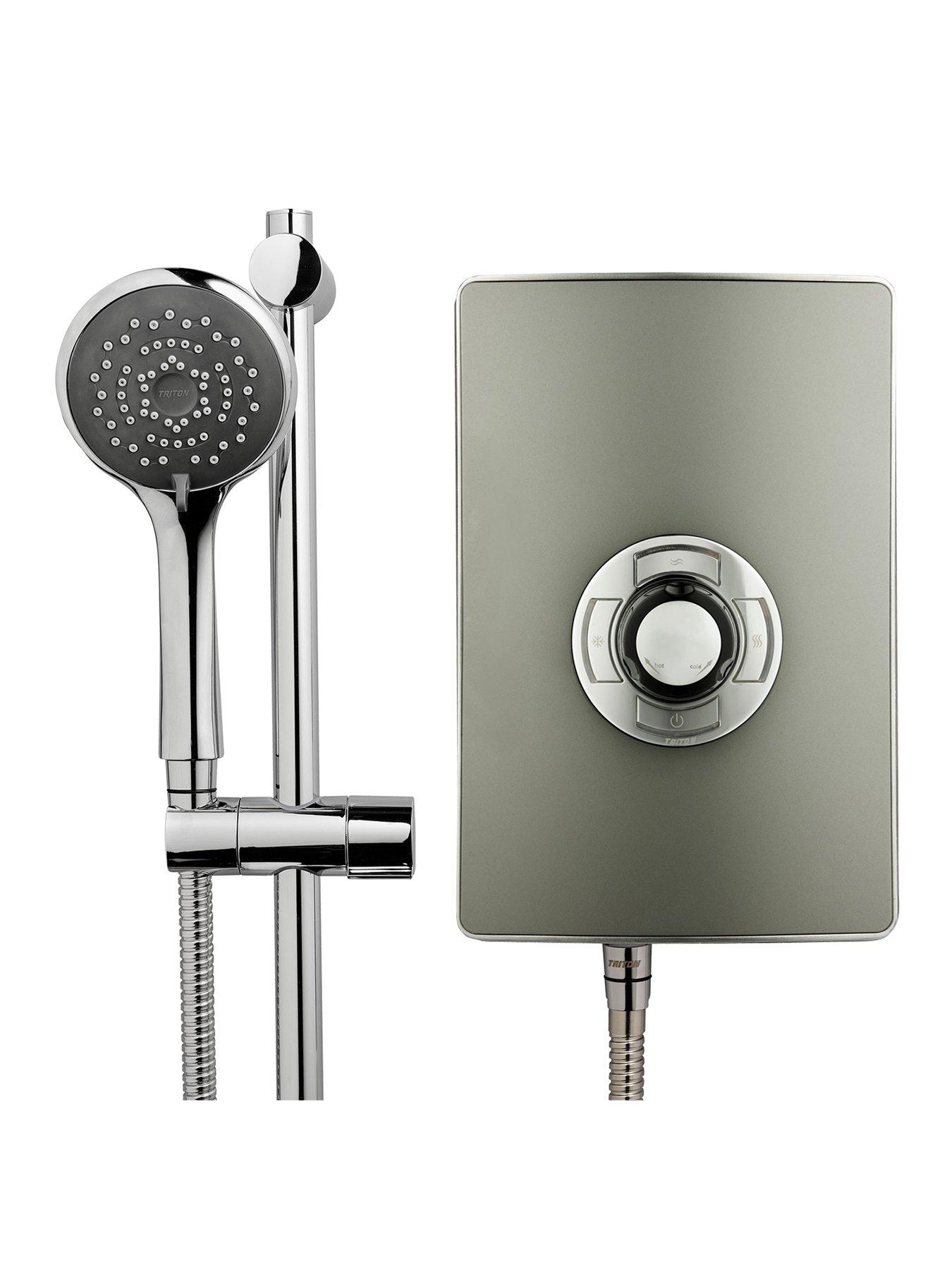 Product photograph of Triton Collection Gun Metal Electric Shower - 8 5kw from very.co.uk