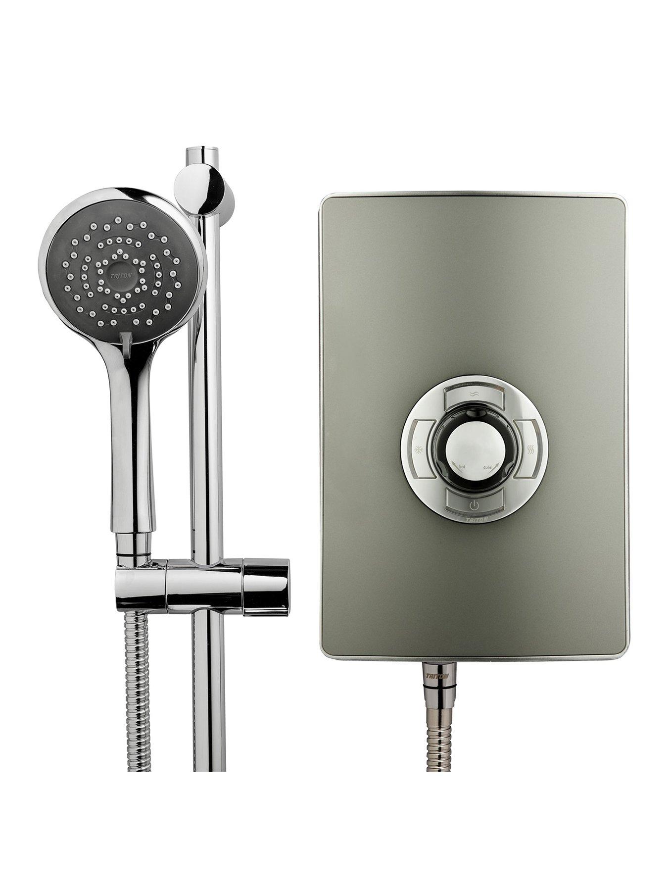 Product photograph of Triton Collection Gun Metal Electric Shower - 9 5kw from very.co.uk