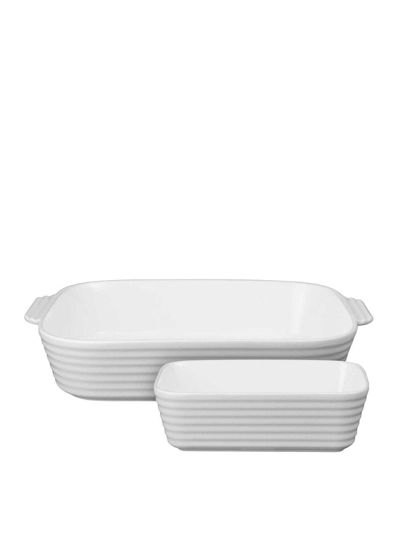 Product photograph of James Martin By Denby James Martin Cook Set Of Two Rectangular Dishes from very.co.uk