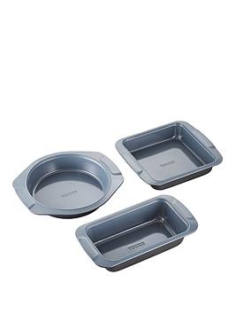 Product photograph of Tower Cerasure 3-piece Baking Tray Set from very.co.uk