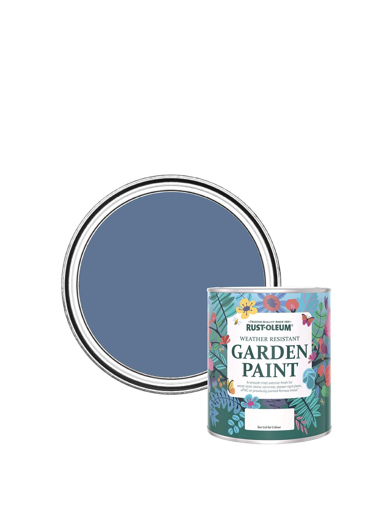 Product photograph of Rust-oleum Chalky Finish 750 Ml Garden Paint Ndash Blue River from very.co.uk