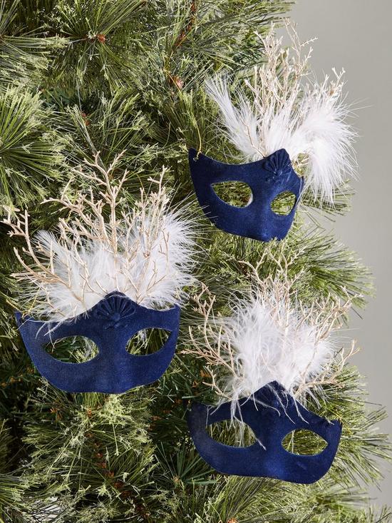 front image of set-3-mask-christmasnbsptree-decorations