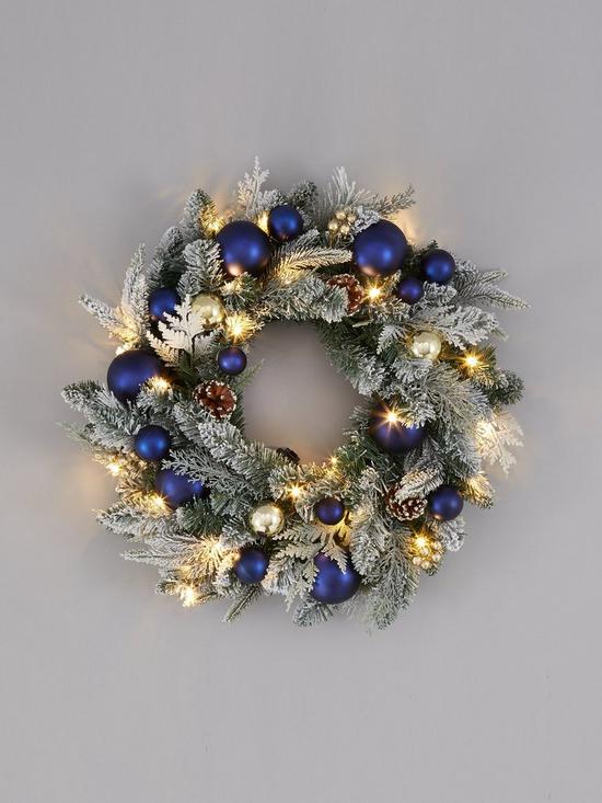 front image of pre-lit-candlelight-christmas-wreath-ndash-60-cm-diameter